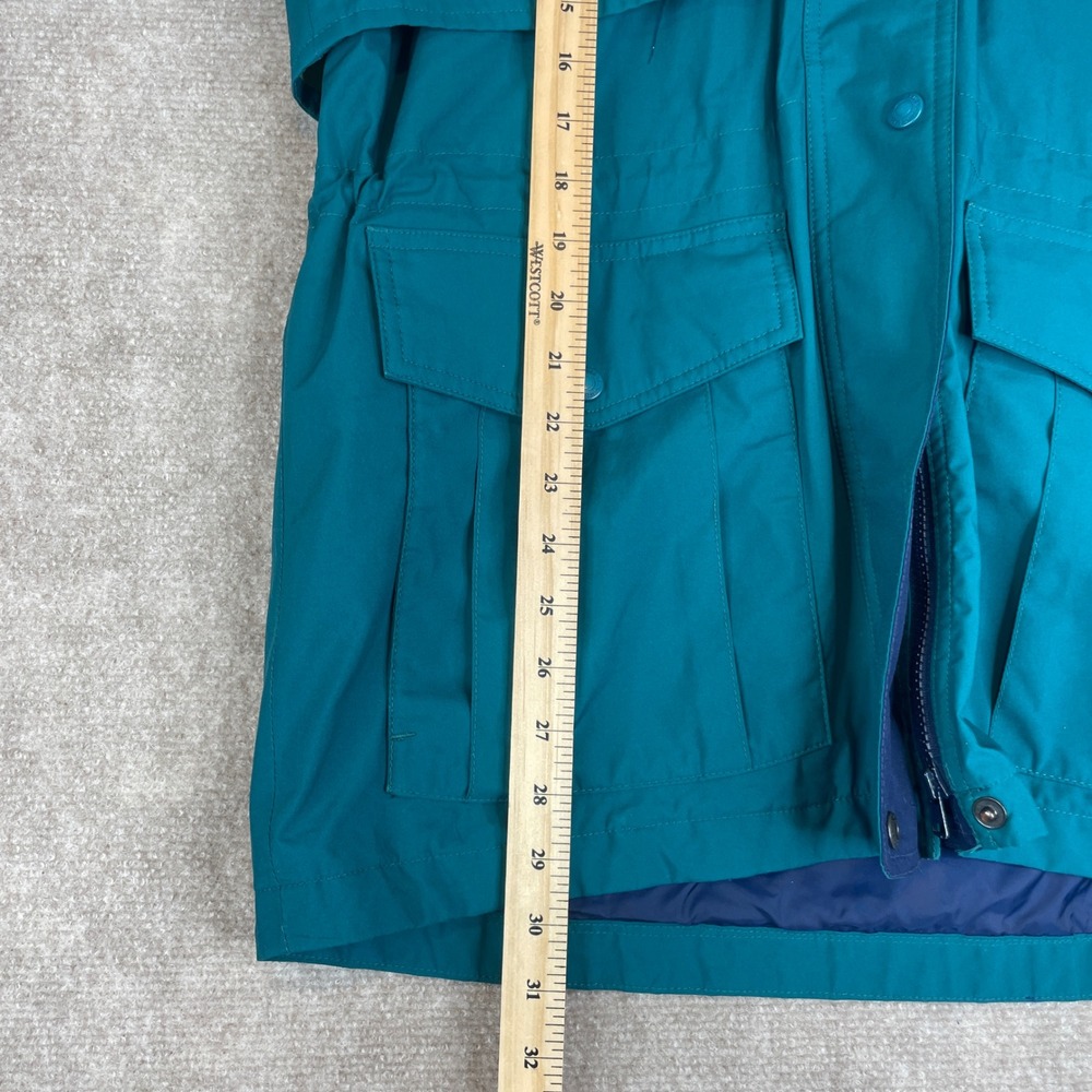 Eddie Bauer GORE-TEX Teal Blue Hooded Parka Jacket Unisex L - Picture 7 of 16